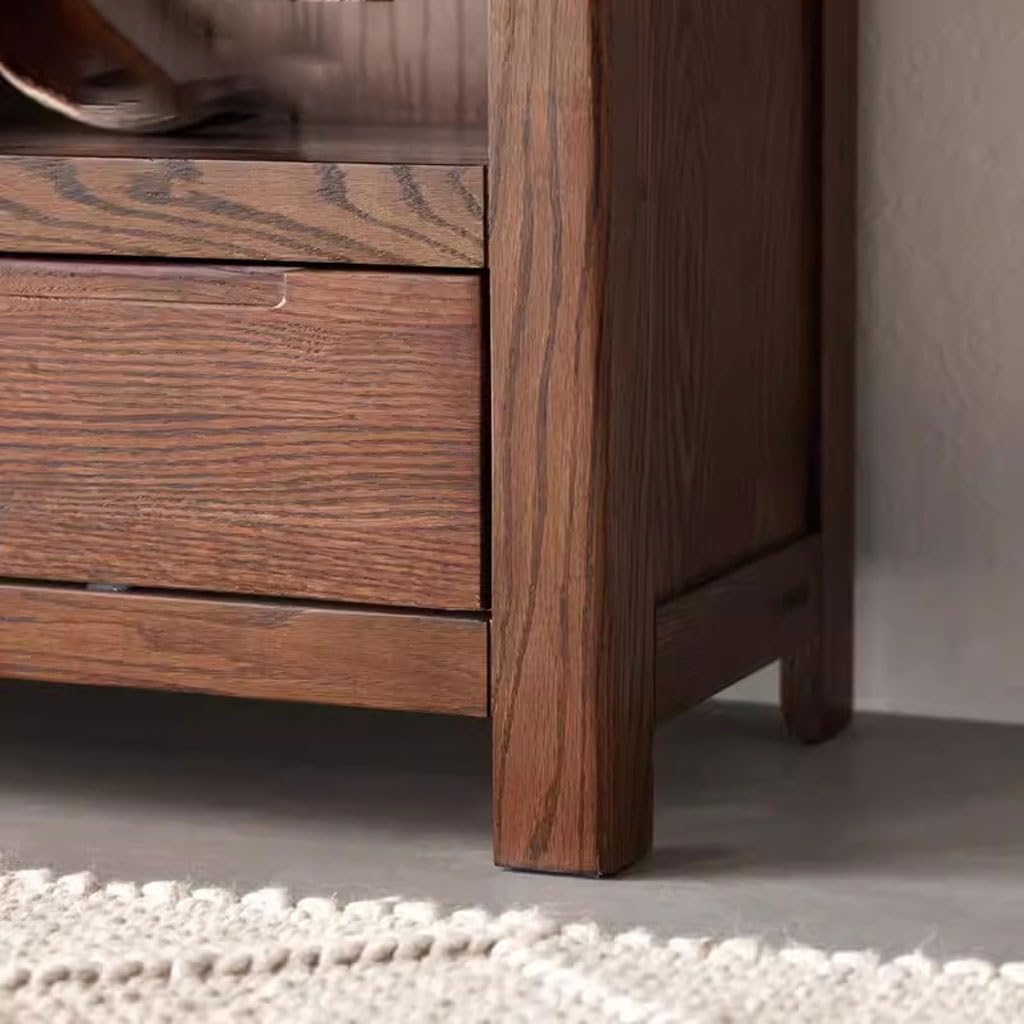 Retro Oak Bookcase Display Cabinet