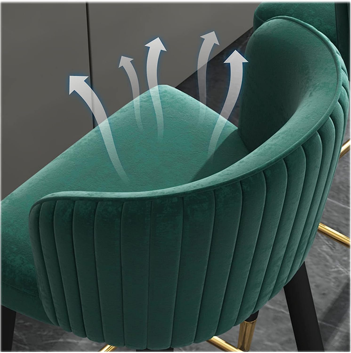 Velvet Counter Height Bar Stool