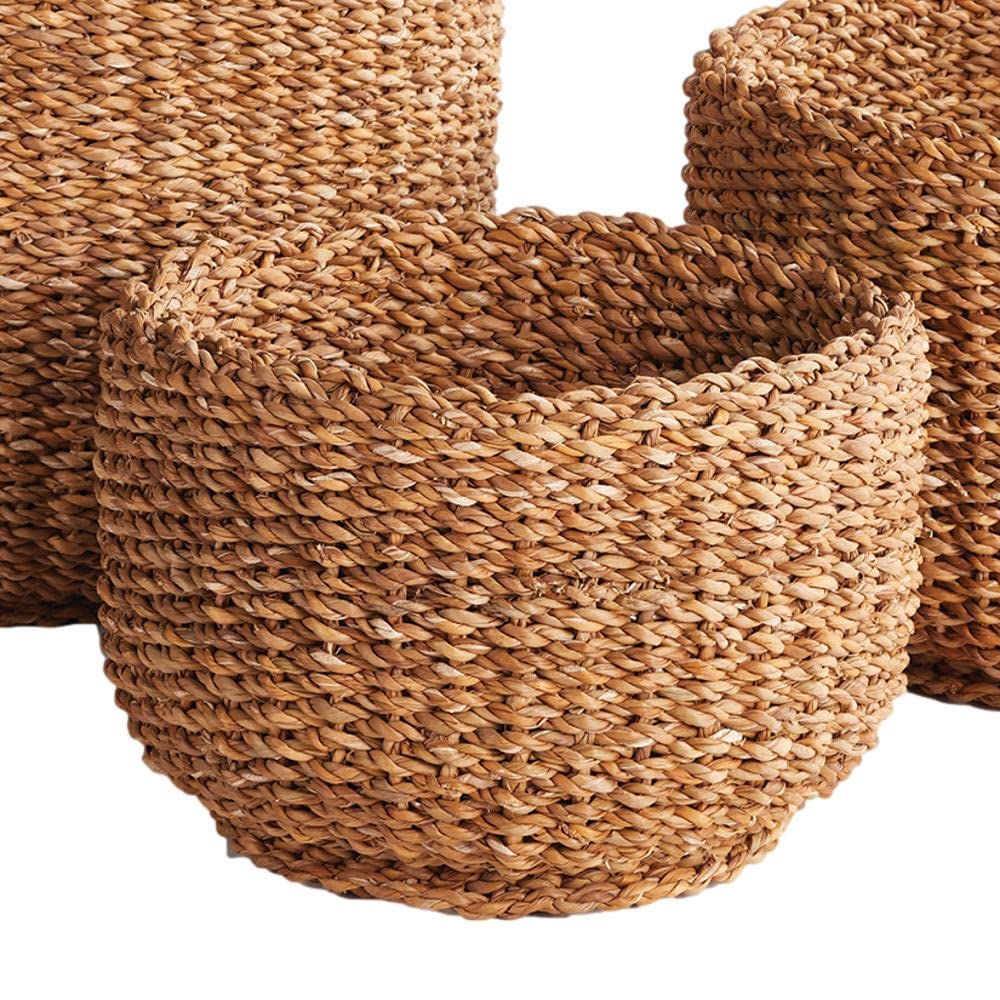 Woven Seagrass Storage Basket Set