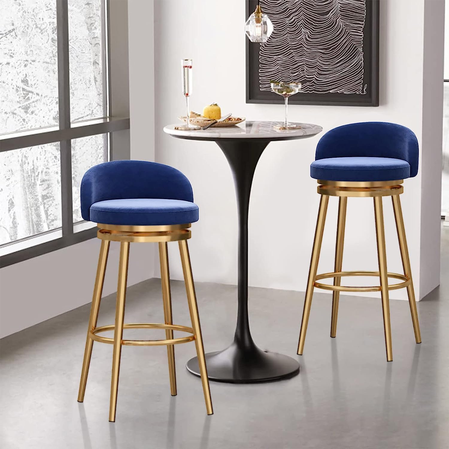 Adjustable Swivel Bar Stool