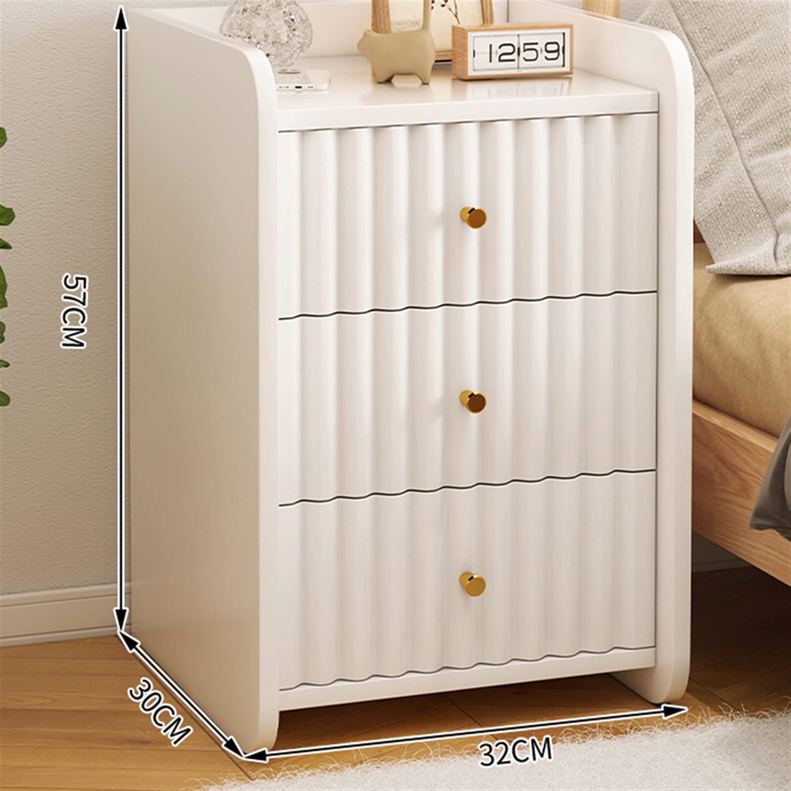 White Minimalist Nightstand