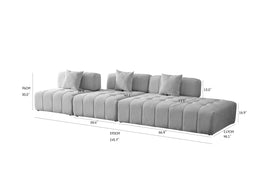 Modular Oversized Sectional Sofa with Chaise