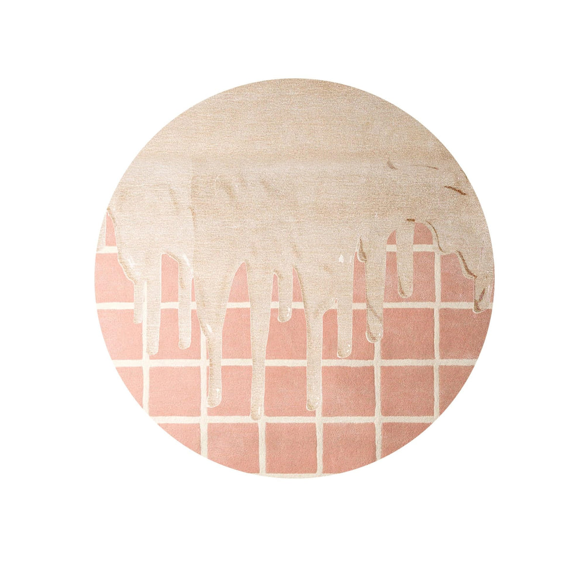 Round Geometric Area Rug