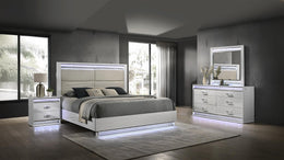 Peanu Queen Bed Frame, Modern Upholstered Wood Platform