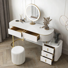 Luxury Vanity Desk with Storage Cabinet