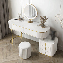 Luxury Vanity Desk with Storage Cabinet