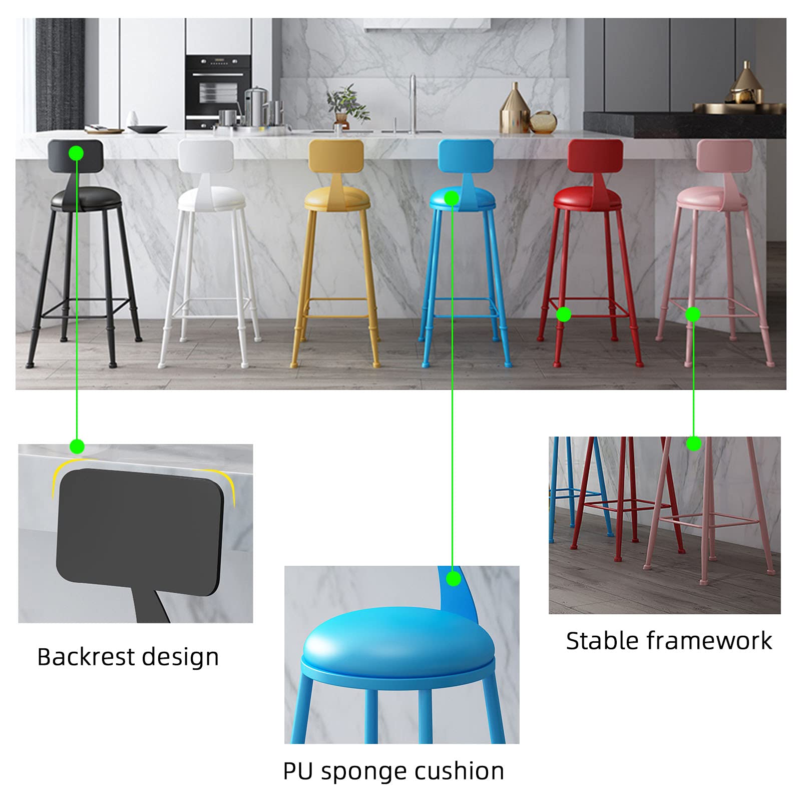 Modern Counter Height Bar Stool