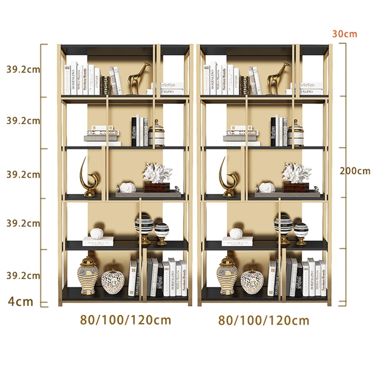 Metal Bookcase Display Shelf
