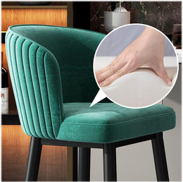 Velvet Counter Height Bar Stool