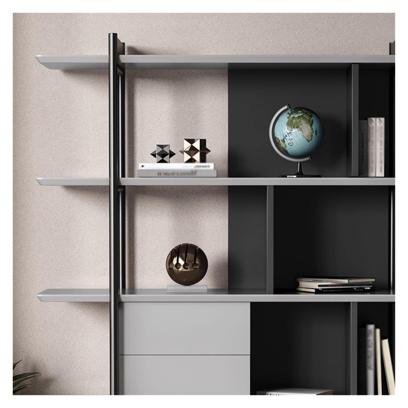 Stainless Steel Bookcase Storage Shelf