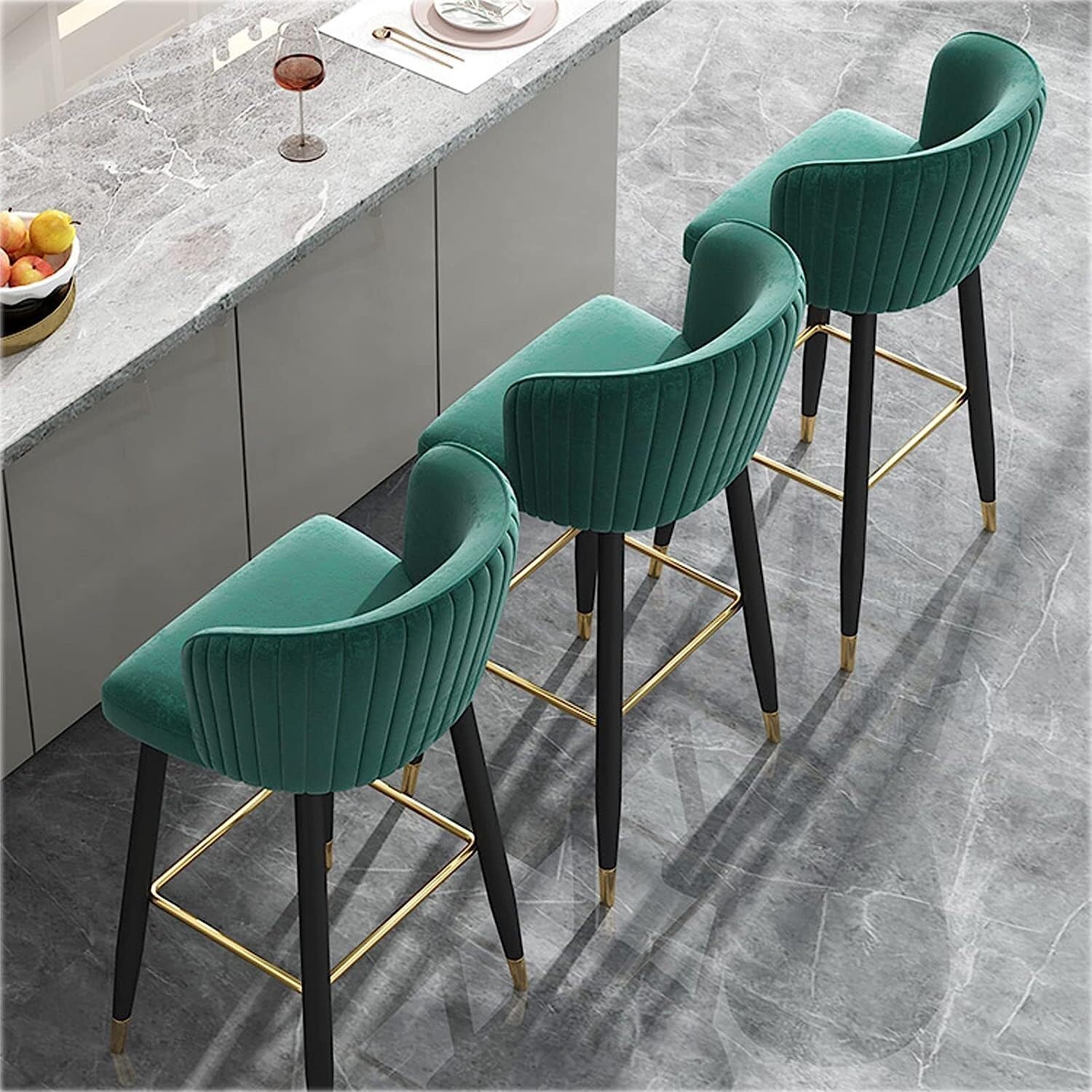 Velvet Counter Height Bar Stool