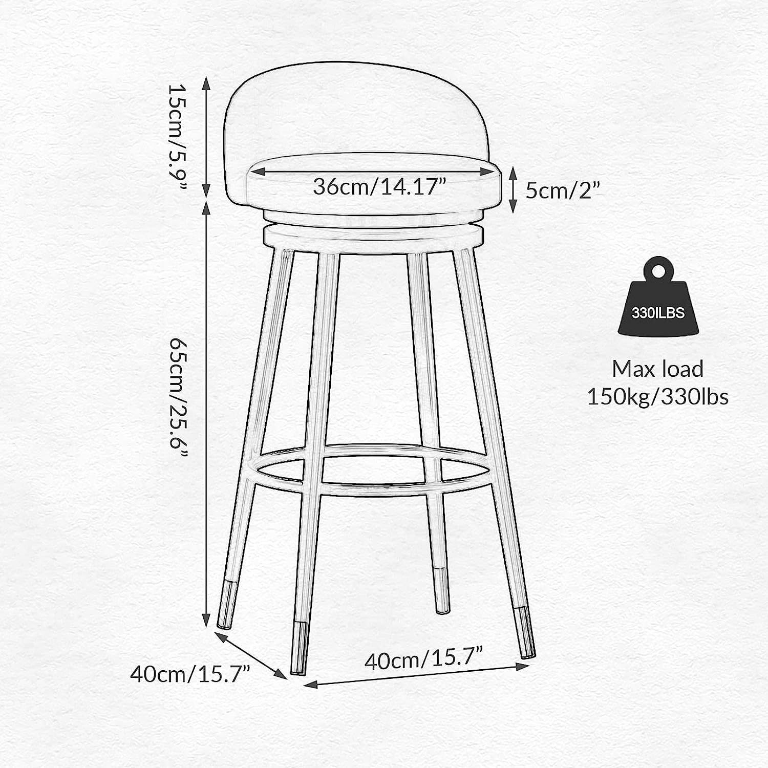Adjustable Swivel Bar Stool