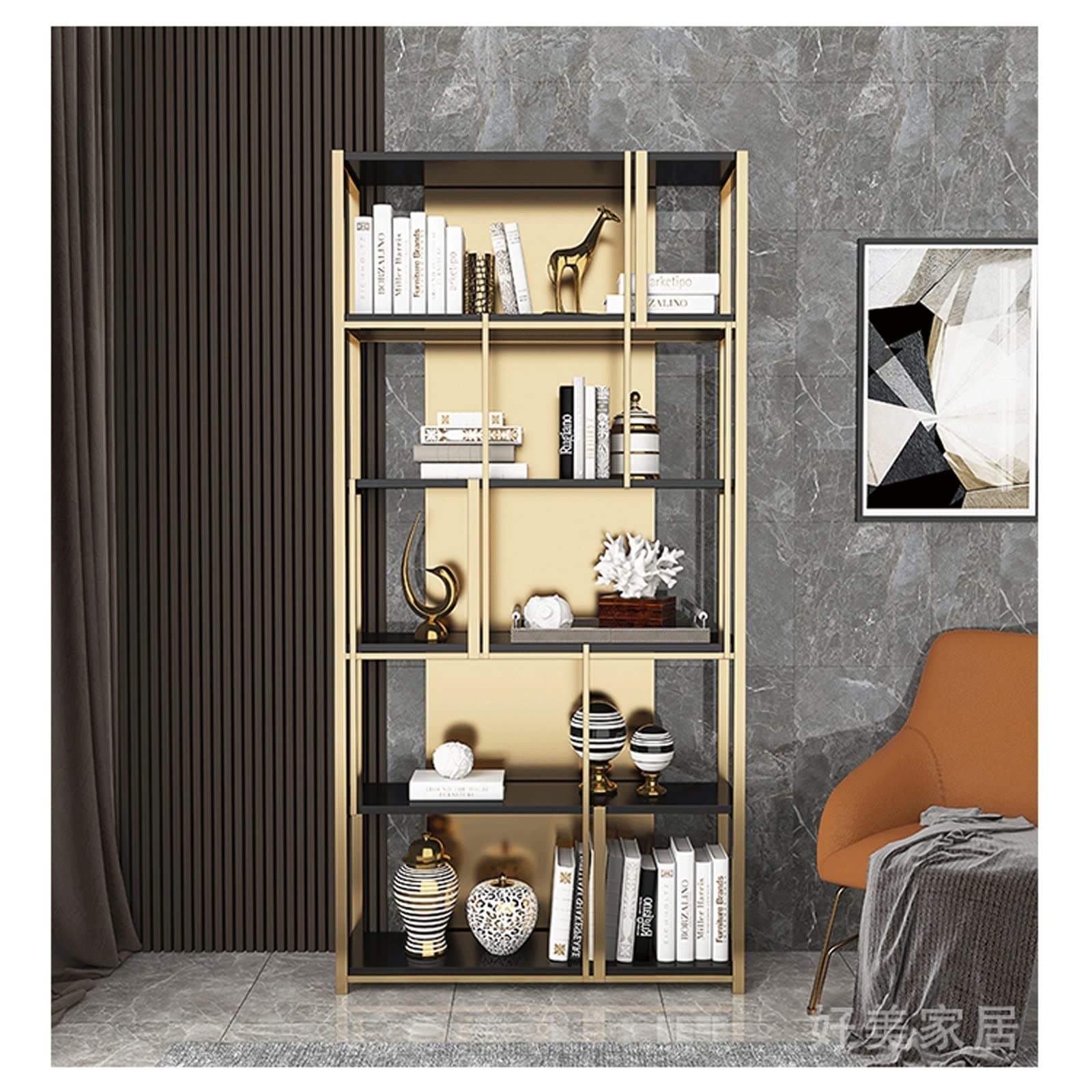 Metal Bookcase Display Shelf