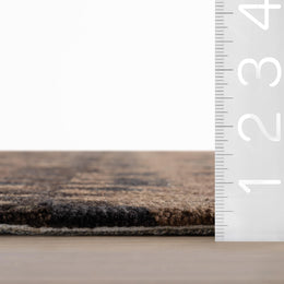 Abstract Hooked Wool Area Rug