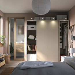 ProTuning PAX/HASVIK Wardrobe combination, grey-beige/grey-beige
