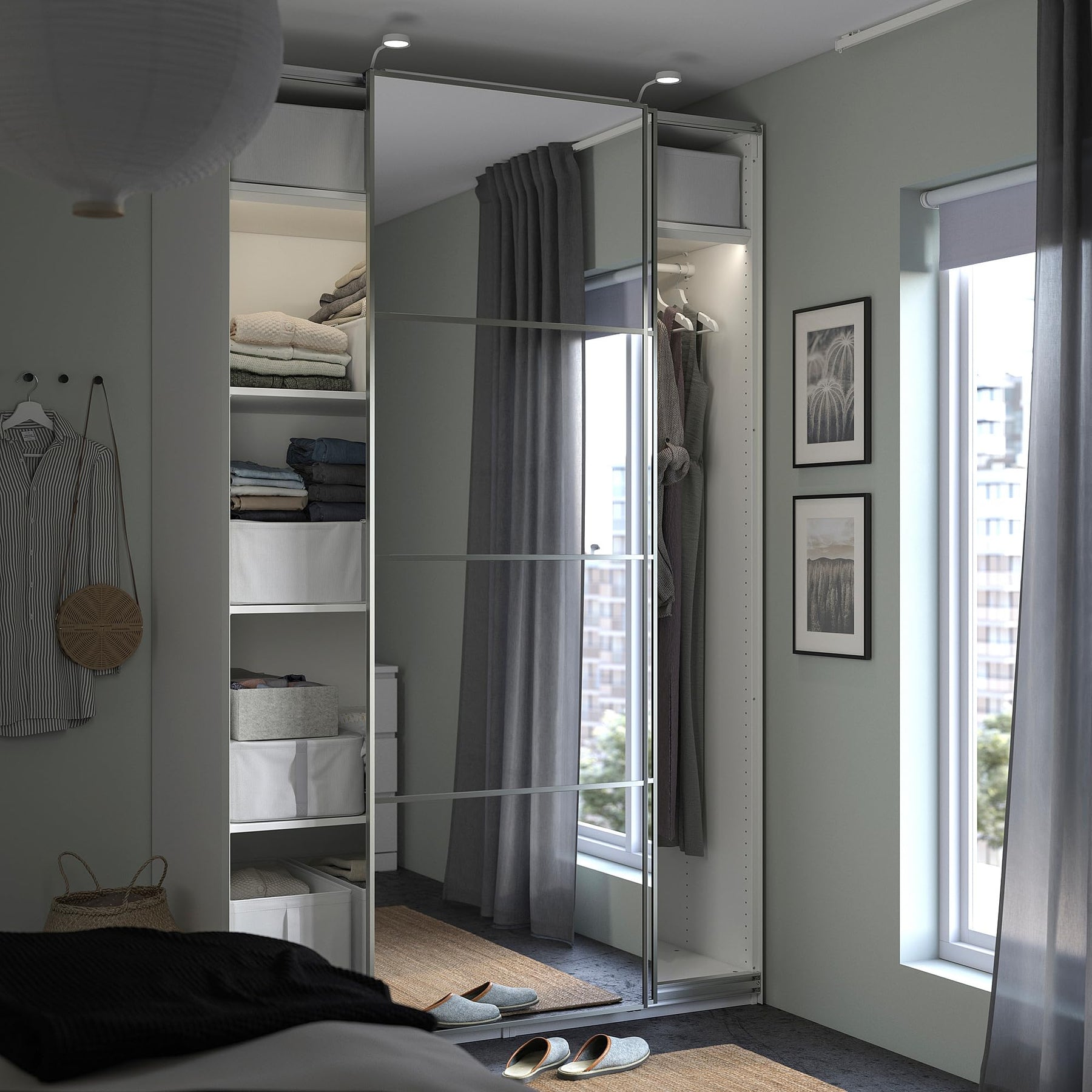 Sliding Door Wardrobe with Mirror