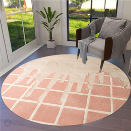 Round Geometric Area Rug