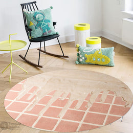 Round Geometric Area Rug