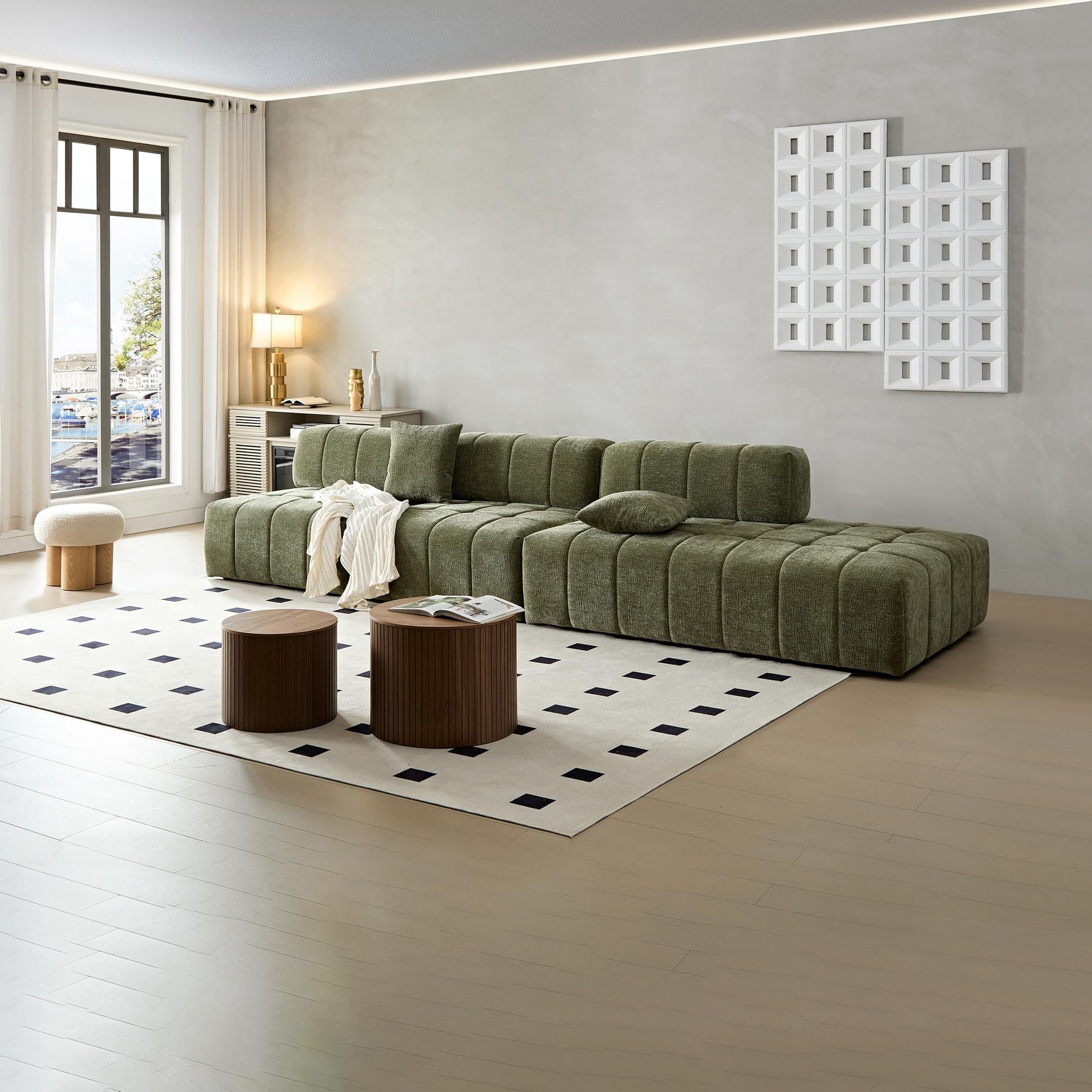 Modular Oversized Sectional Sofa with Chaise