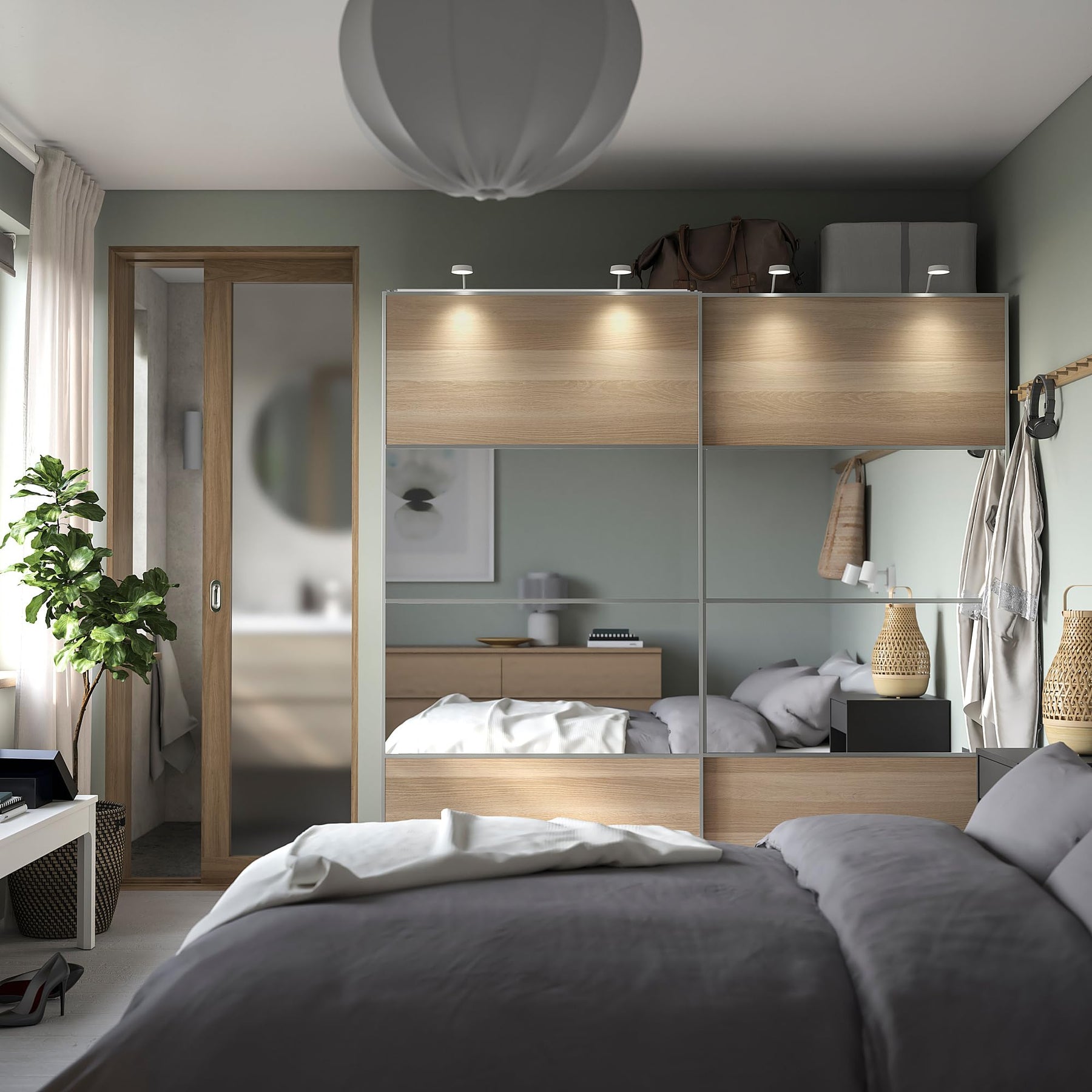 Sliding Door Wardrobe with Mirror