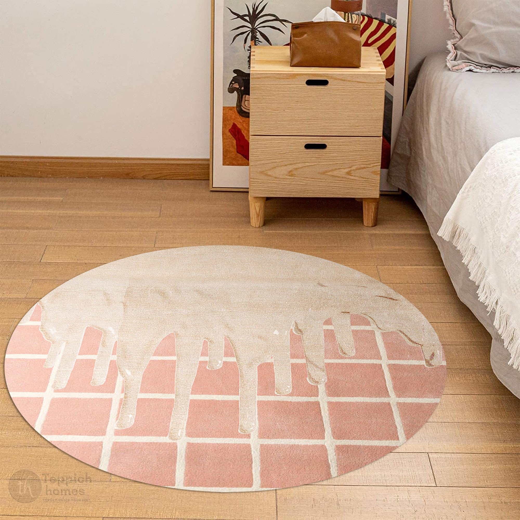 Round Geometric Area Rug