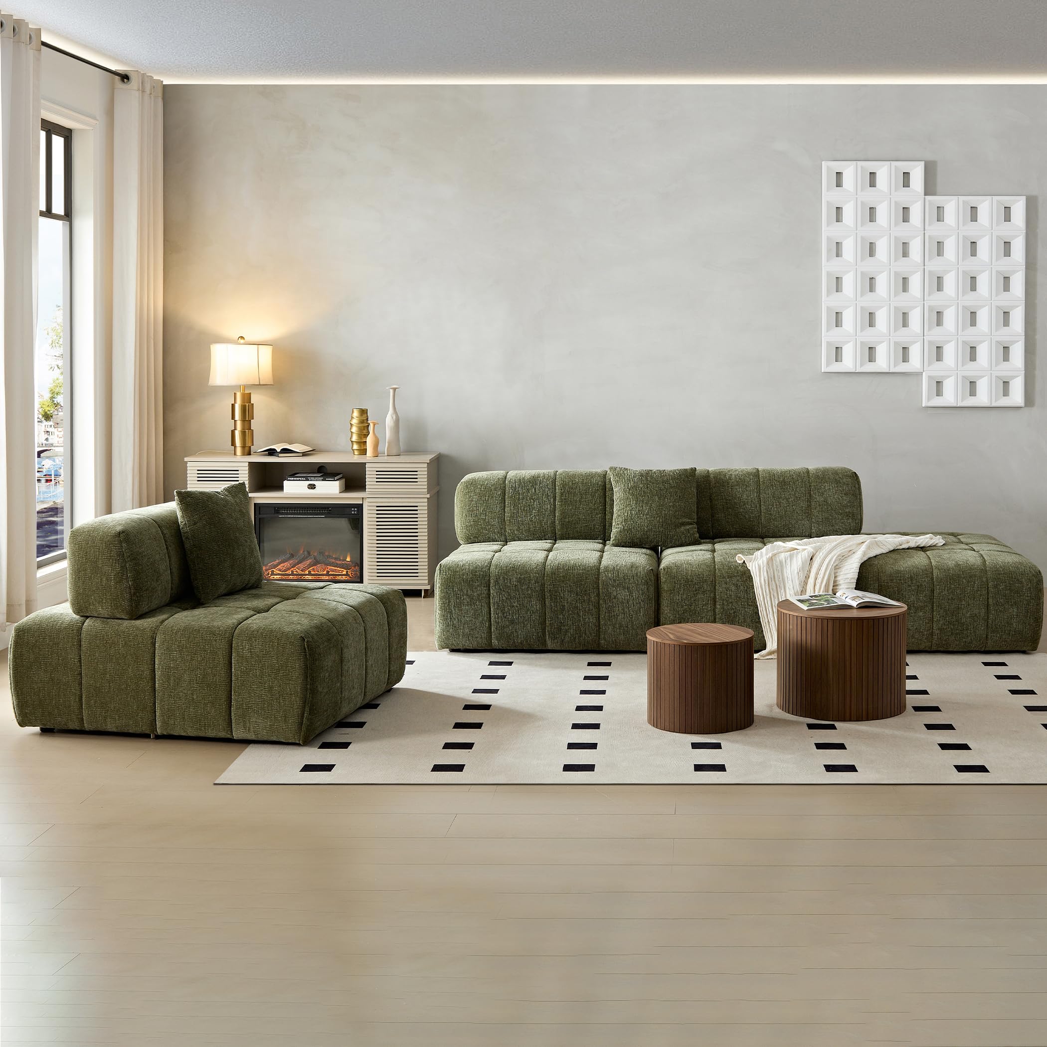 Modular Oversized Sectional Sofa with Chaise
