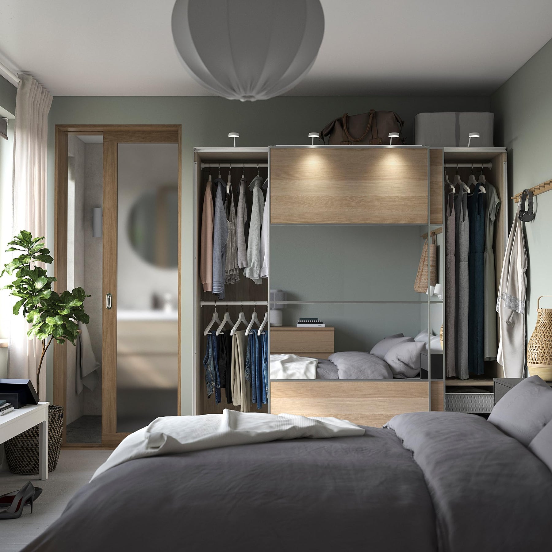 Sliding Door Wardrobe with Mirror