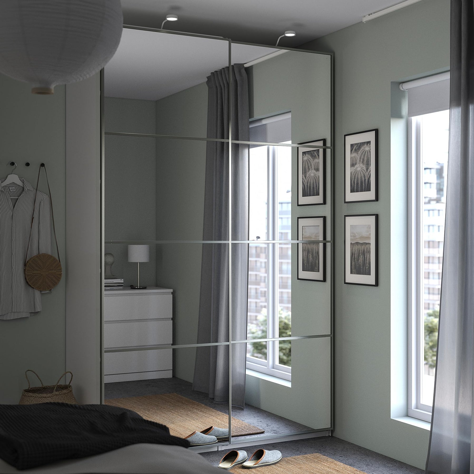 Sliding Door Wardrobe with Mirror