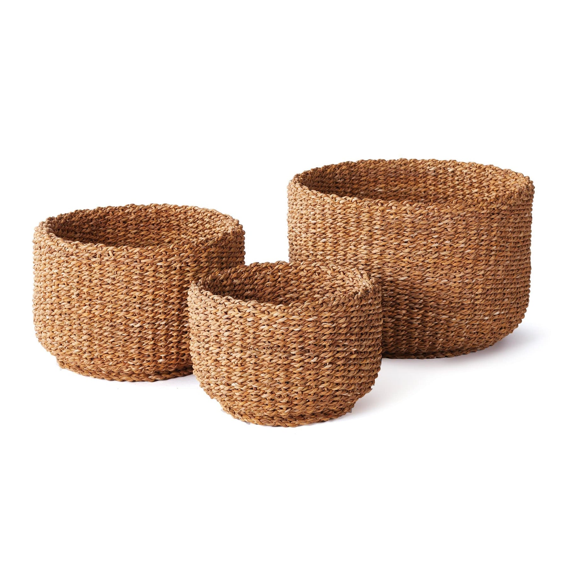 Woven Seagrass Storage Basket Set