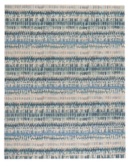 Abstract Hooked Wool Area Rug