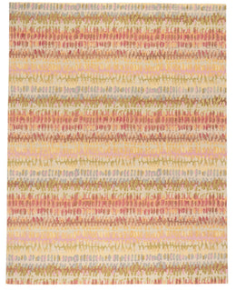 Abstract Hooked Wool Area Rug