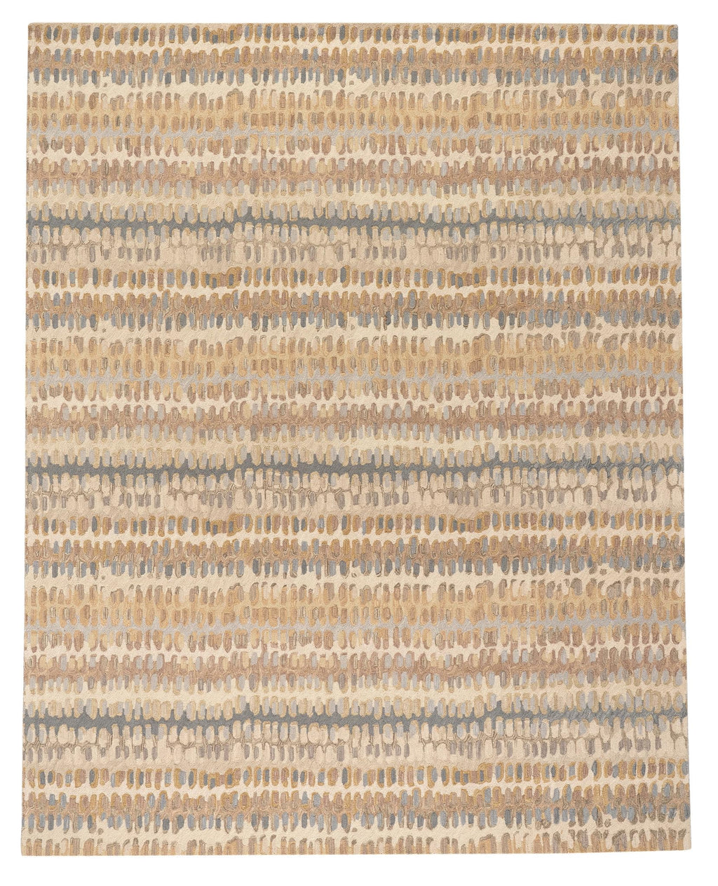 Abstract Hooked Wool Area Rug