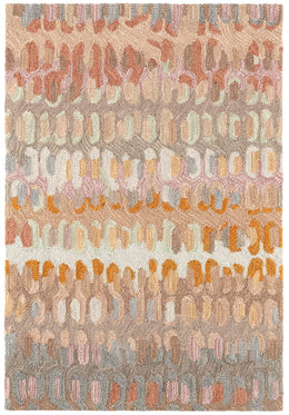 Abstract Hooked Wool Area Rug