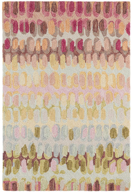Abstract Hooked Wool Area Rug