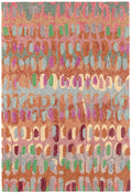 Abstract Hooked Wool Area Rug