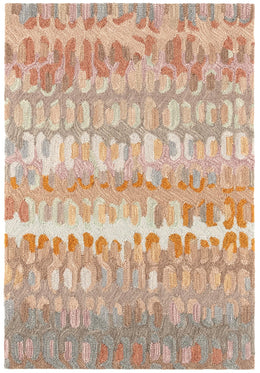 Abstract Hooked Wool Area Rug