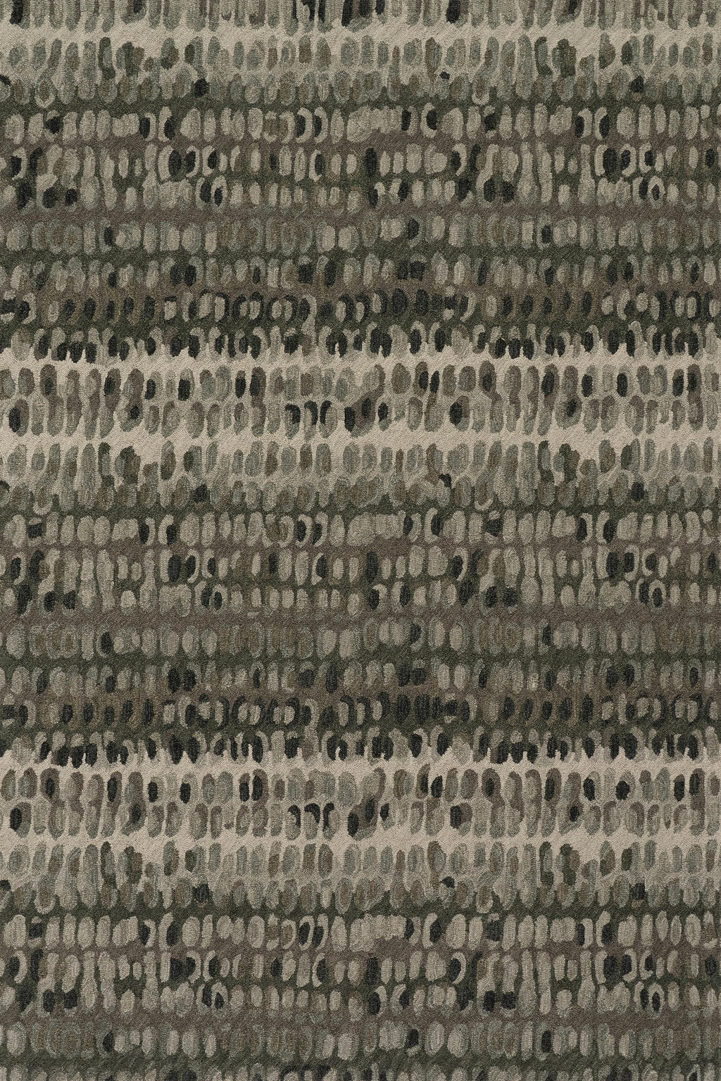 Abstract Hooked Wool Area Rug