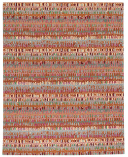 Abstract Hooked Wool Area Rug