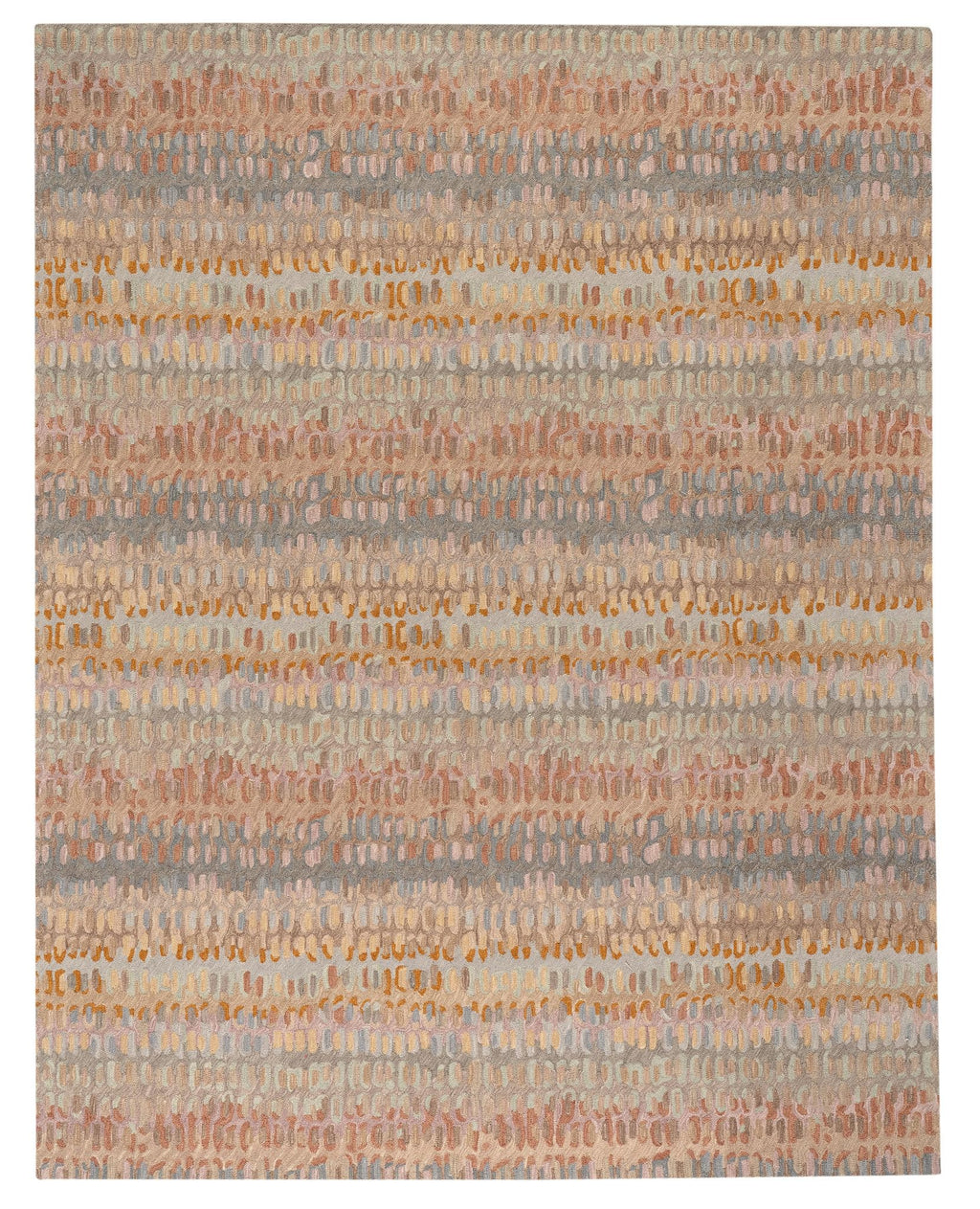Abstract Hooked Wool Area Rug