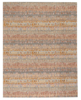 Abstract Hooked Wool Area Rug