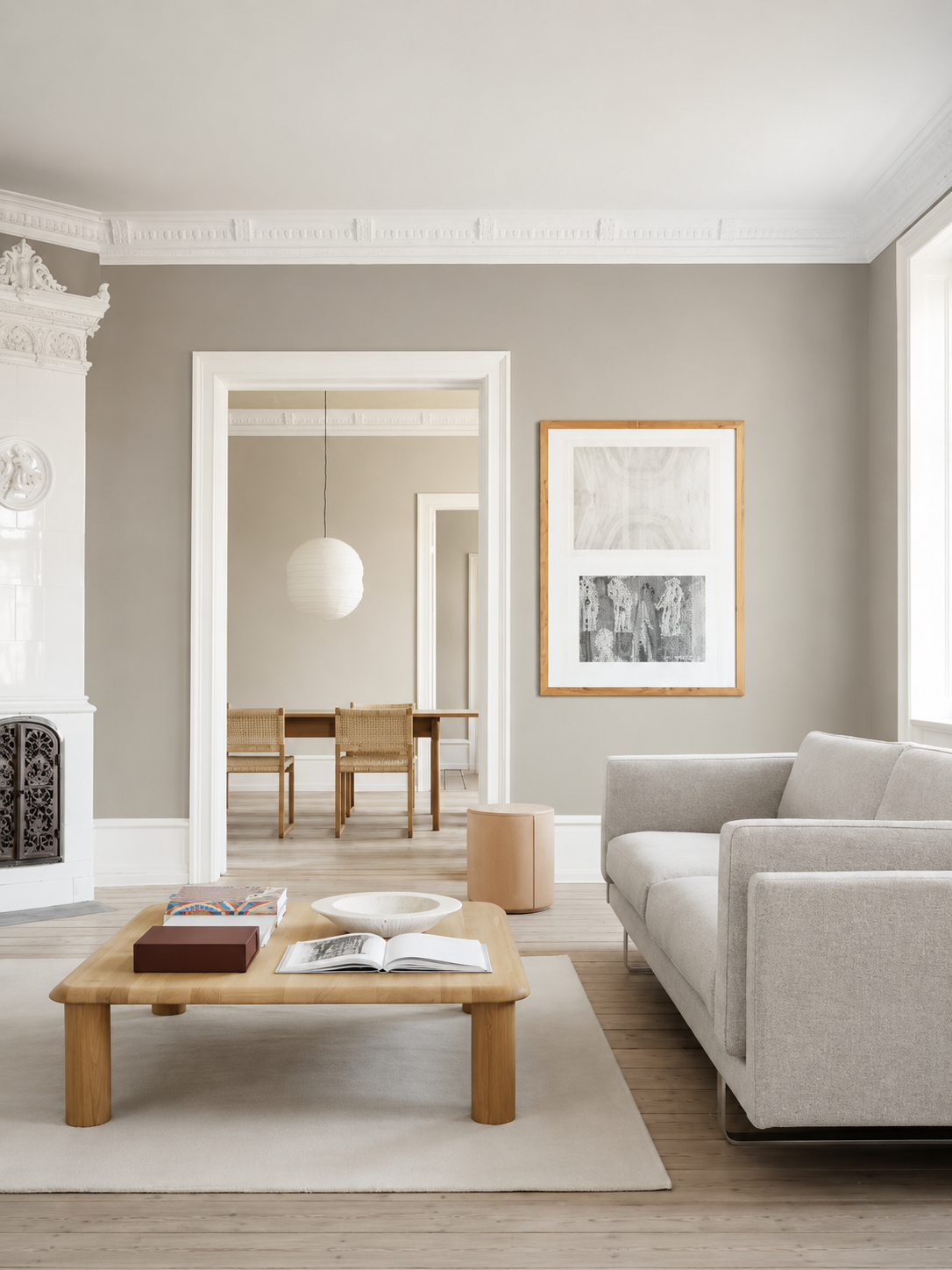 Warm interior with considered furniture